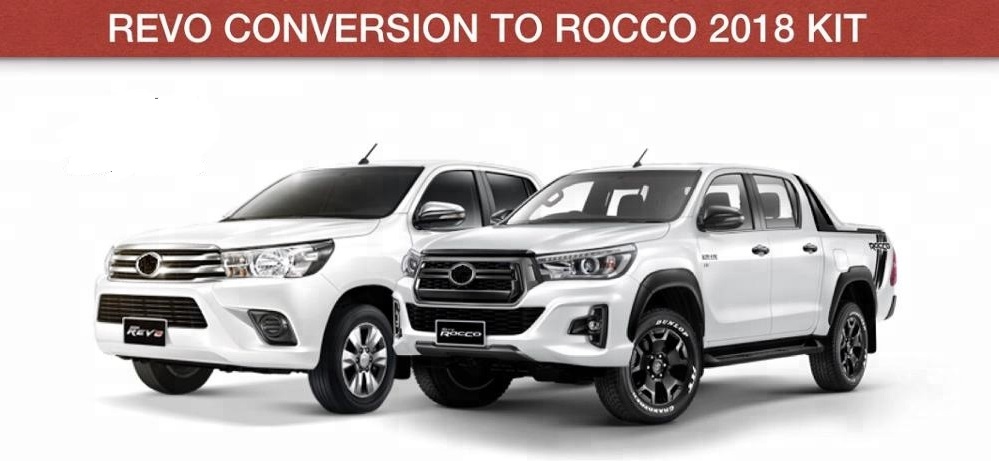 Toyota Hilux Body Kit Upgrade To Rocco 2018 Facelift Bumper And Grill Chrome Trim (Courier Not Included, Please request separate quote) - Image 4
