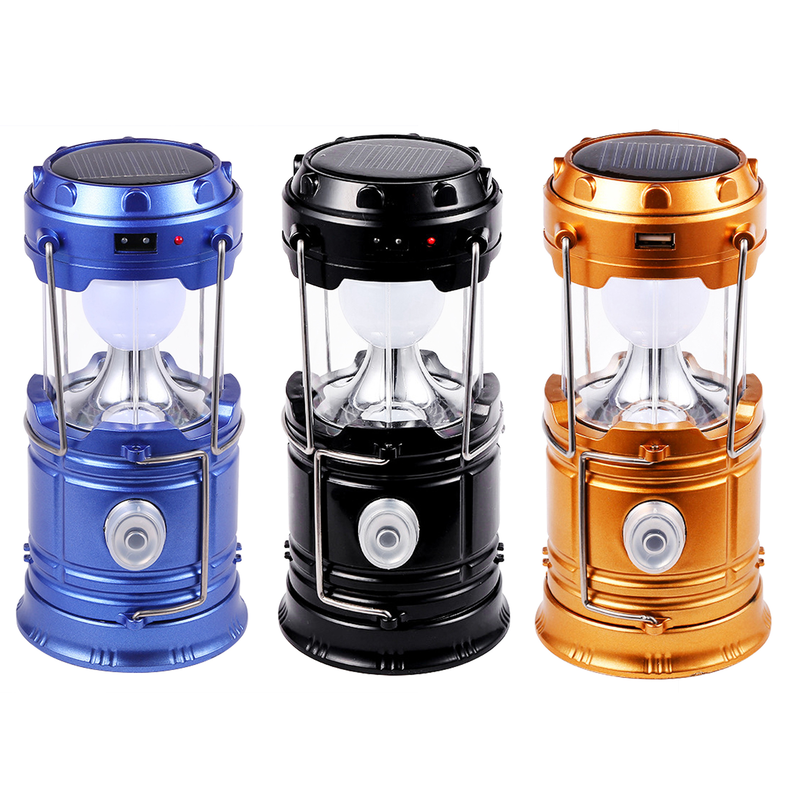 Solar Powered Inflatable LED Lantern – Foldable, Folding, Camping Light, 3 Lighting Modes
