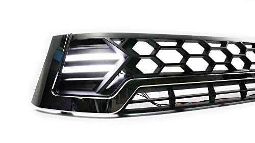 Black Grille Grill LED Daytime Running Light Toyota Hilux Revo M70 2015 2016 17 - Image 3