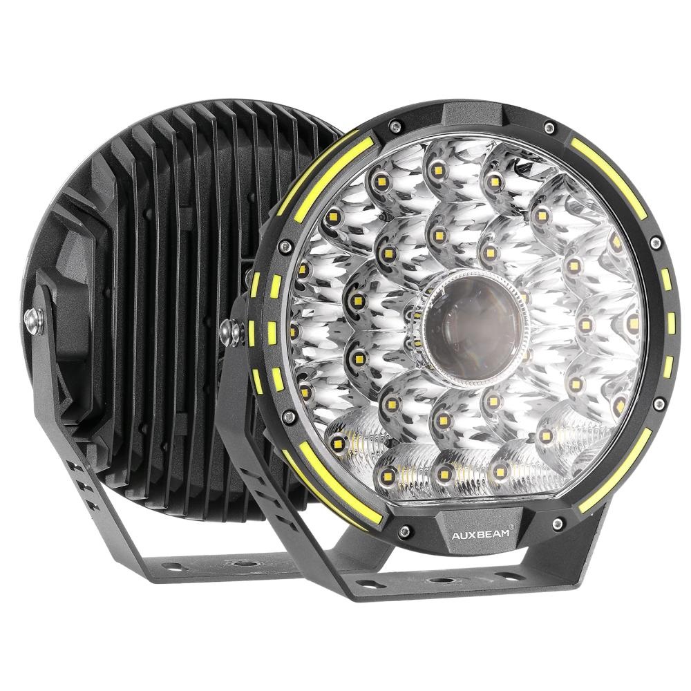 Auxbeam 7 Inch LED Work Light 16666 Lumens 6900K Super Bright Spot Light IP68 Waterproof 230W Projector Lamp With Harness