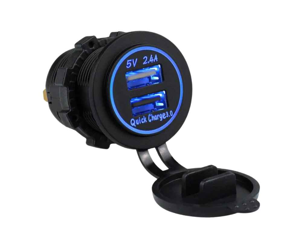 Dual 2.4A USB & QC3.0 Cha…