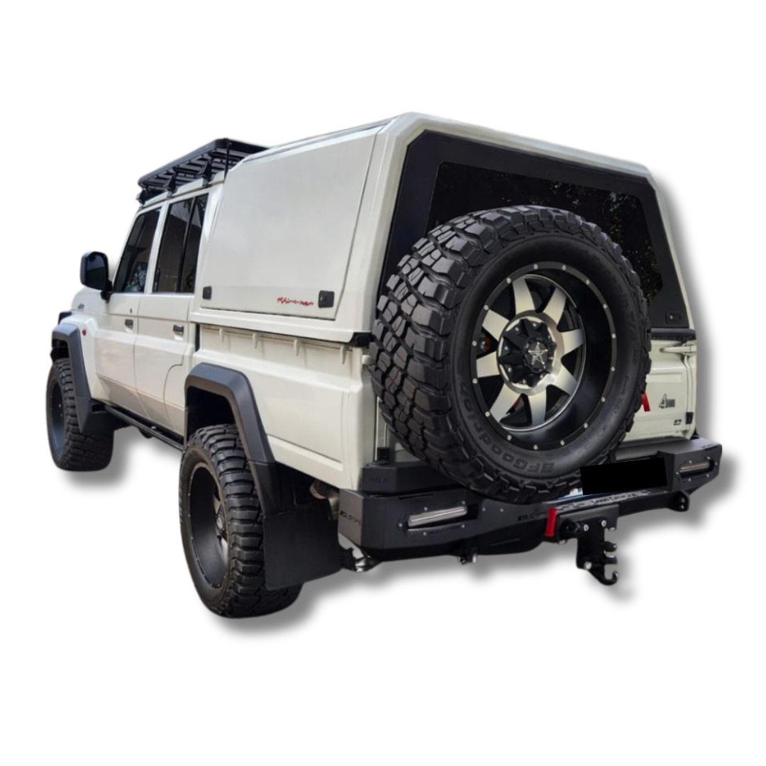 Toyota Land Cruiser Rear Replacement Bumper Incl Sparewheel Carrier SLD