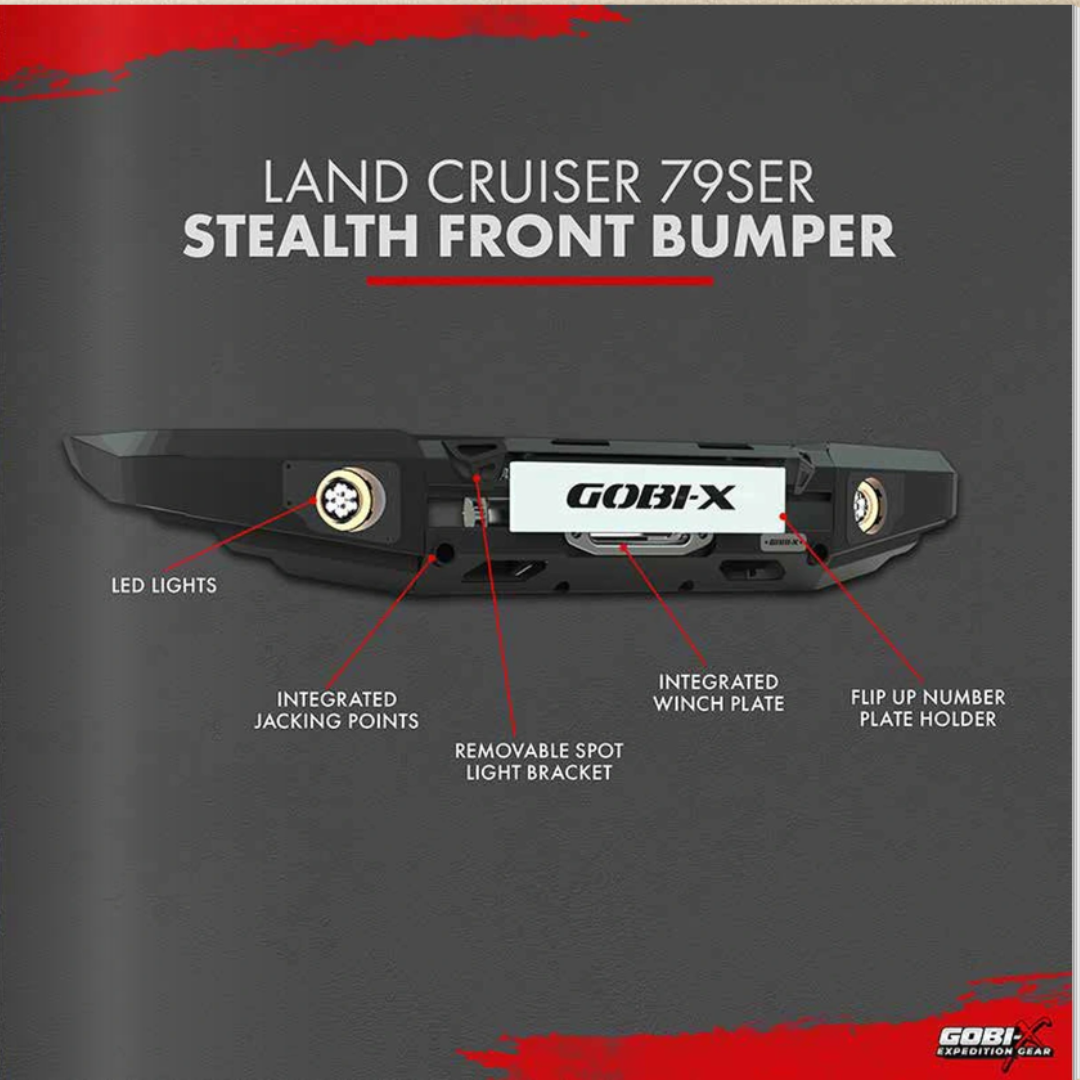 Toyota Land Cruiser 76/78/79 Front Bumper 2024-On Facelift - TOY1007- Gobi X - Image 2