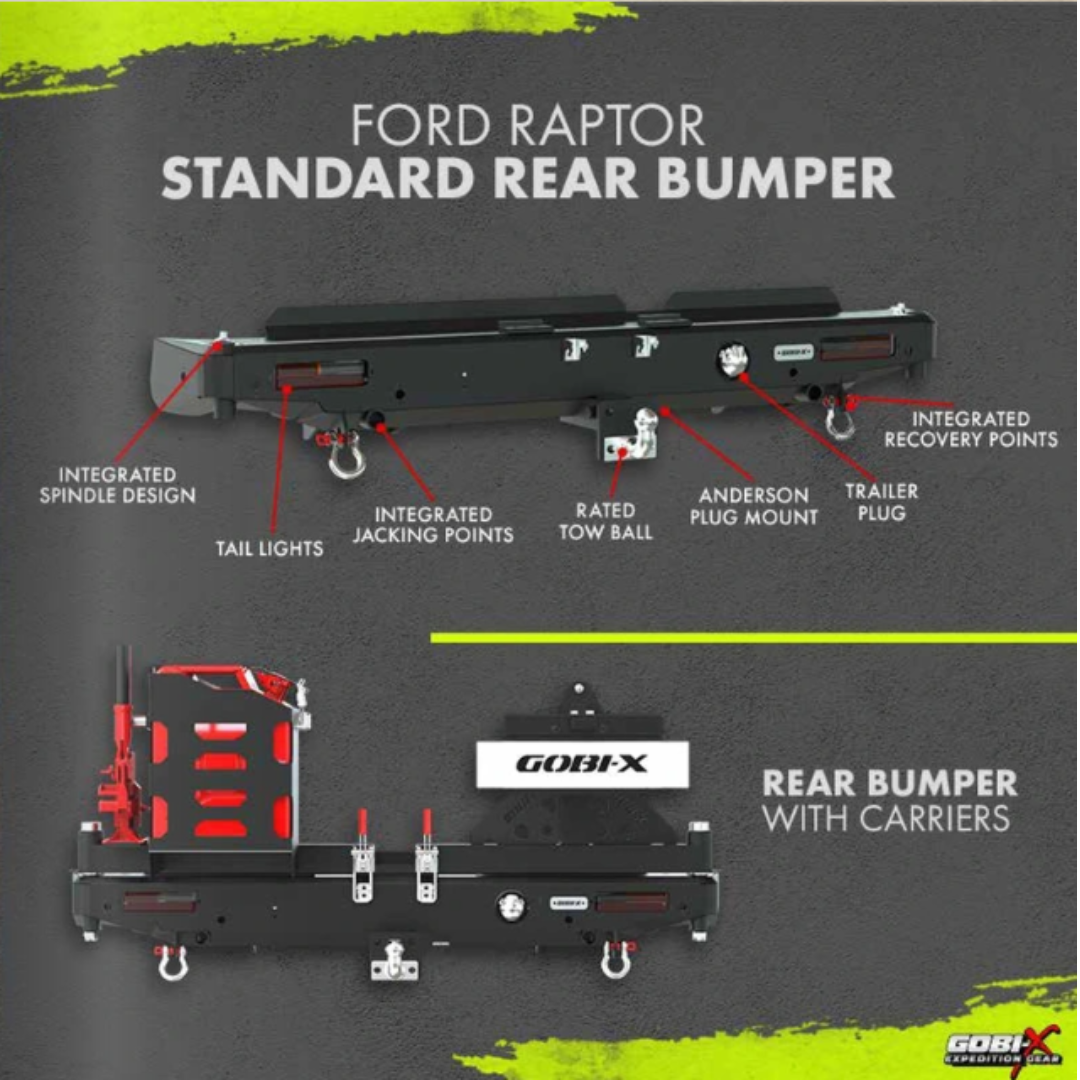 Ford Ranger Raptor 2024 Standard Rear Bumper - GobiX - FOR4001 - Image 3