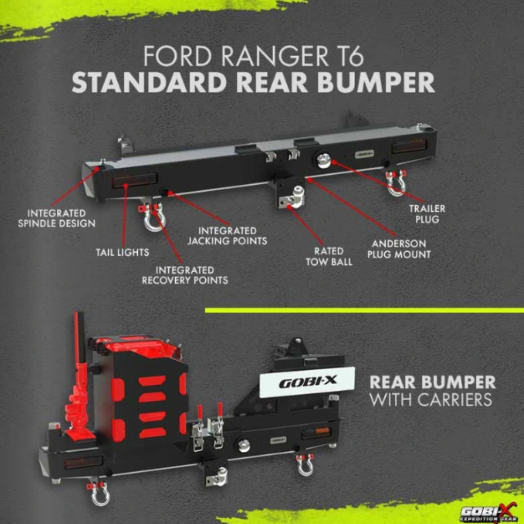 Ford Ranger Pre 2023 (2012-2022) Rear Bumper Without Carrier - GobiX - FOR0001 - Image 3